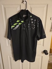 Nike Golf Tour Performance Dri-FIT Polo Shirt Mens Large Black Neon Green