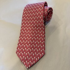 Vineyard Vines Mens Silk Pink Tie Barefoot Pr...