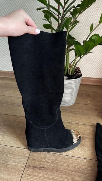 Women Casadei Boots Black Suede 36
