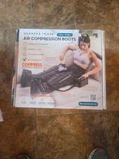 New Sharper Image Air Compression Boots Leg Recovery System Small Medium