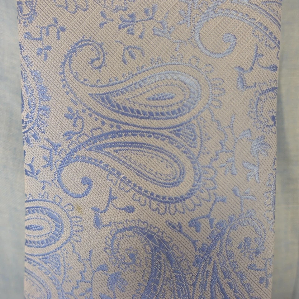 Vestido formal gravata jacquard boho ocidental bebê azul bebê gravata paisley CLERICCI - Imagem 2 de 4