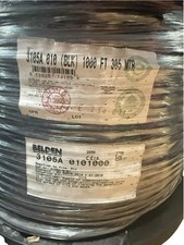Belden 3105A 010 22 AWG 2C Shielded Stranded Copper Cable Black 1000’ *NEW