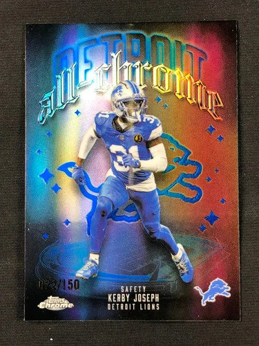 2025 Topps Chrome All-Chrome Team Blue Refractor #ACT-23 Kerby Joseph /150 YT92