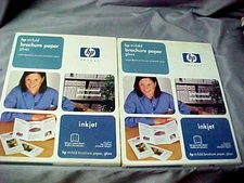 2 Boxes HP Tri-fold Brochure Paper Glossy 8.5" x 11" 48 lb C7020A 200 sheet qty