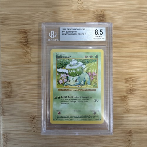Bulbasaur (Shadowless) graded BGS 8.5 for sale on eBay