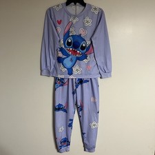 Lilo  Stitch 2 Piece Kids Pajama Set Size 10-12 Purple