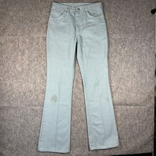 True Vintage Wrangler Jeans 30x33 Boot Cut Flare Talon Zip Blue Western USA Blue