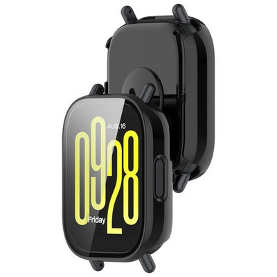 Schutzhülle mit Glas für Xiaomi Redmi Watch 5 Active Bizon Case Cover Schwarz