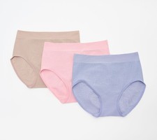 Maya J Women's Panties Sz S Breezies Featherlite Seamless Multi-colored A681661