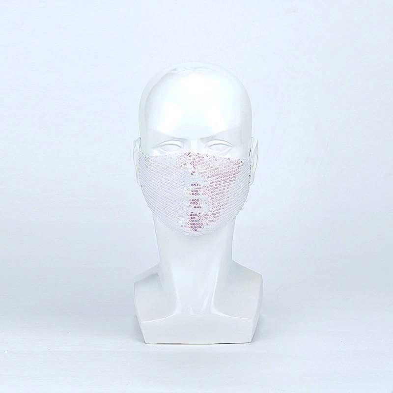 10 Sequined Cotton Face Masks Washable Protective Covers Protection Gear