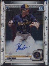 2020 Zavier Warren Bowman Chrome 1st Bowman Auto RC #CDA-ZW (J370) $6 MAX SHIP