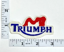 Embroidered Patch - Red/White/Blue -Motorcycles - Biker - British - Iron-on