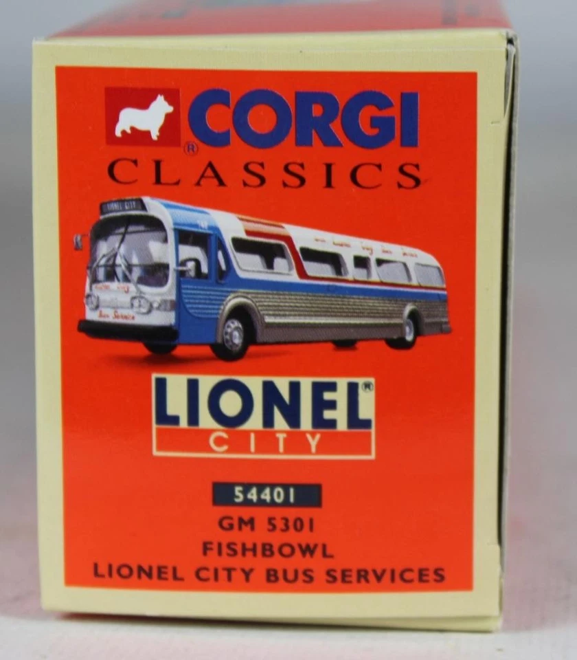 Corgi Classic 1/43 Diecast GM 5301 Fishbowl Lionel City Bus Services 54401 MIB - Image 2 of 2