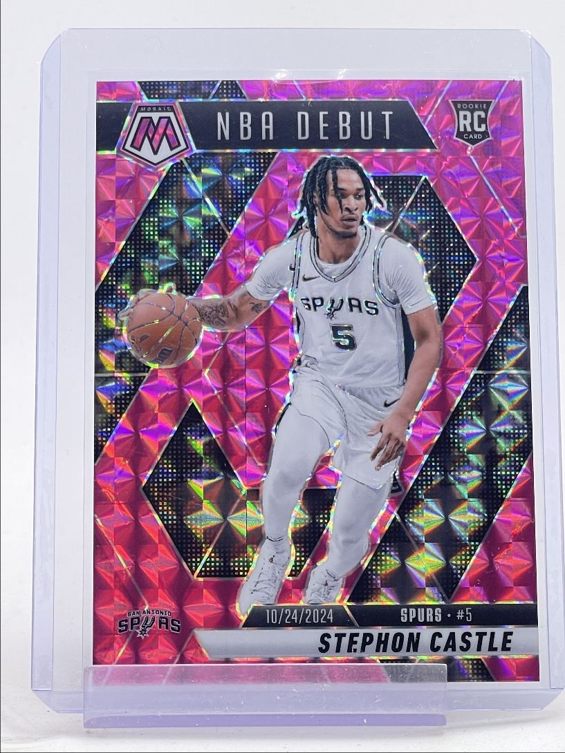 STEPHON CASTLE 2024-25 MOSAIC ROOKIE DEBUT PINK MOSAIC PRIZM RC /175 Q3464