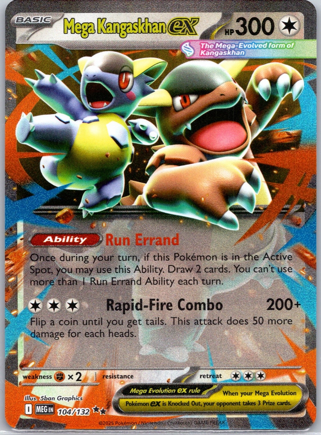 Mega Kangaskhan ex Holofoil ME01: Mega Evolution #104/132 NM