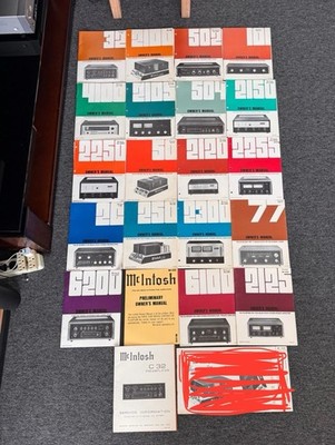 MCINTOSH  VARIOUS PRE-AMPS, POWER AMPS AND OTHER MANUALS