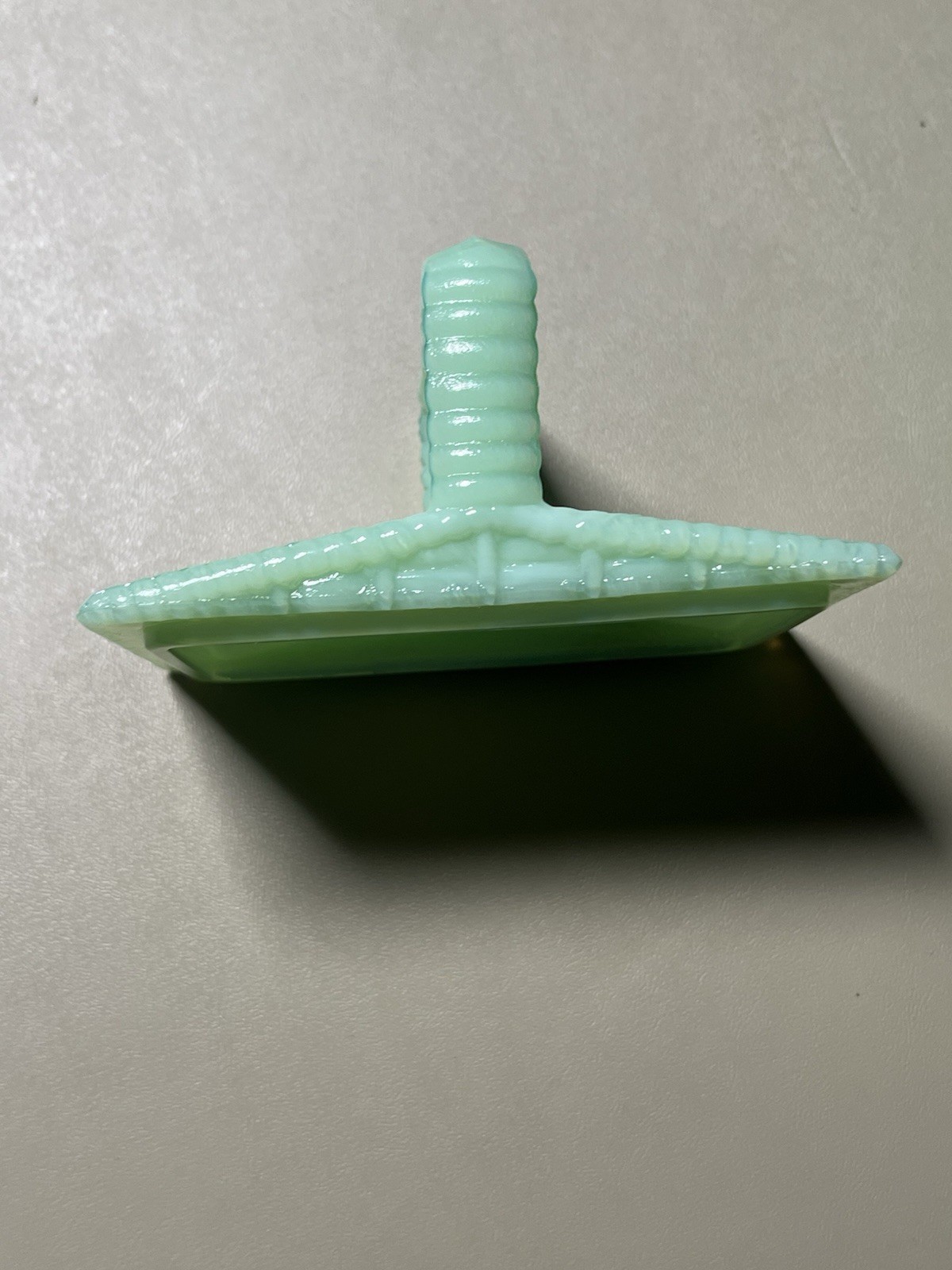 Jadeite, Vintage Westmoreland Green Glass Basket, Picnic Basket, Candy Dish