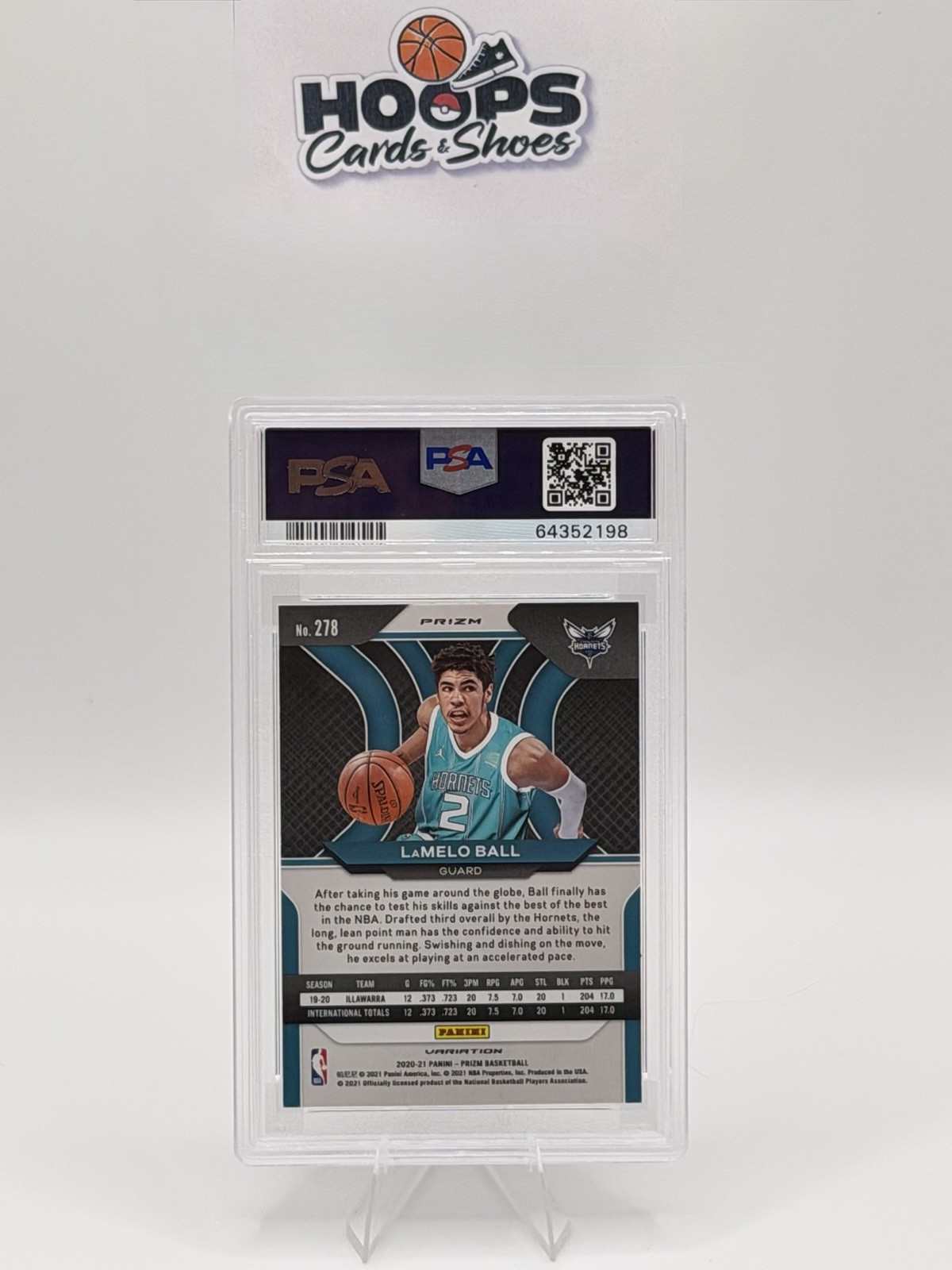 LaMelo Ball RC Panini Prizm 2020-21 Rookie Variation Fast Break #278 PSA 10 view 6