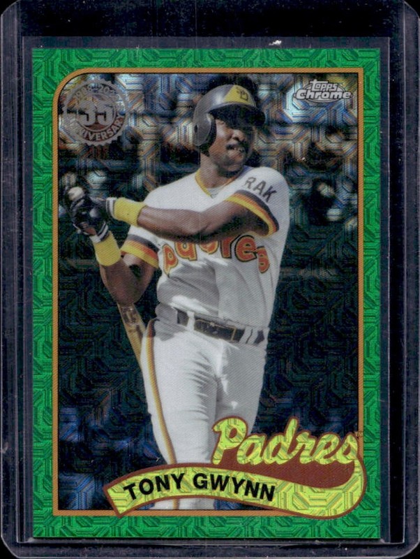 2024 Topps Tony Gwynn 1989 35th Anniversary Chrome Series One Green #/99