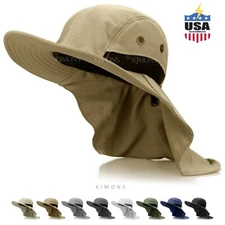 Boonie Wide Brim Men Women Garden Bucket Hat Neck Cover Visor Sun Outdoor Cap BH