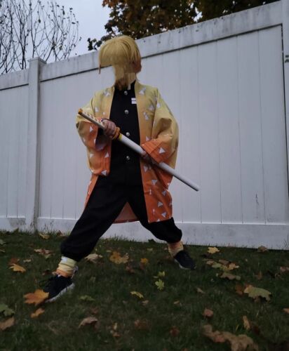  UZAIN Demon Gotou Cosplay Anime Kimetsu no Yaiba Gotou Cosplay  Costumes Kimono Outfit Uniform With Cloak Halloween (S, Black) : Clothing,  Shoes & Jewelry