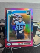 2024 Panini Donruss Optic Preview Pink Dillon Johnson Prizm Rated #399