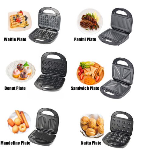 6 in 1 Waffle Cake Machine Breakfast Electromechanical Cake Pan Household Baking - Picture 3 of 17