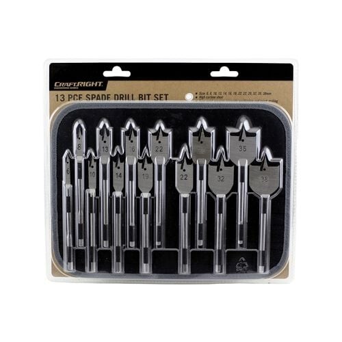 Craftright 13 Piece Spade Bit Set - AUSTRALIA BRAND - Picture 1 of 1