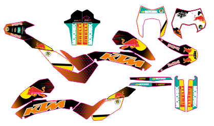 adhesive kit ktm 690 enduro/R, sm, smc 2008-2011 - Picture 1 of 1
