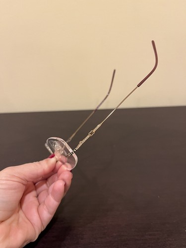 NEW Escada Col. A39 VES 533S Gold Crystals Rimless EYEGLASSES GLASSES 53-17-135 - Picture 7 of 17