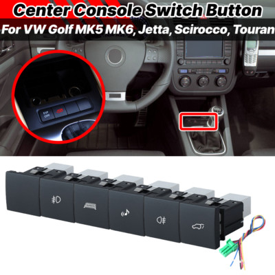 Schalter Knopf Tasten Drucktaste Button Mittelkonsole für VW Golf Jetta Touran