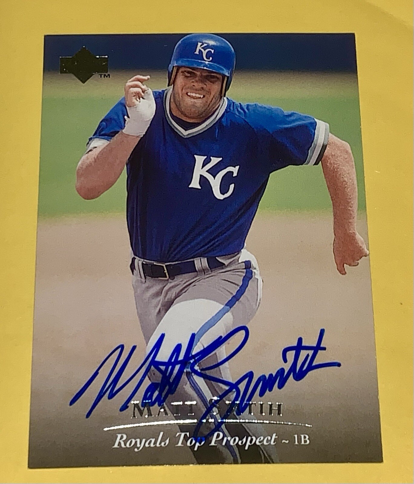 Matt Smith SIGNED 1995 Upper Deck Minor League Card #180 Auto RC KC Royals