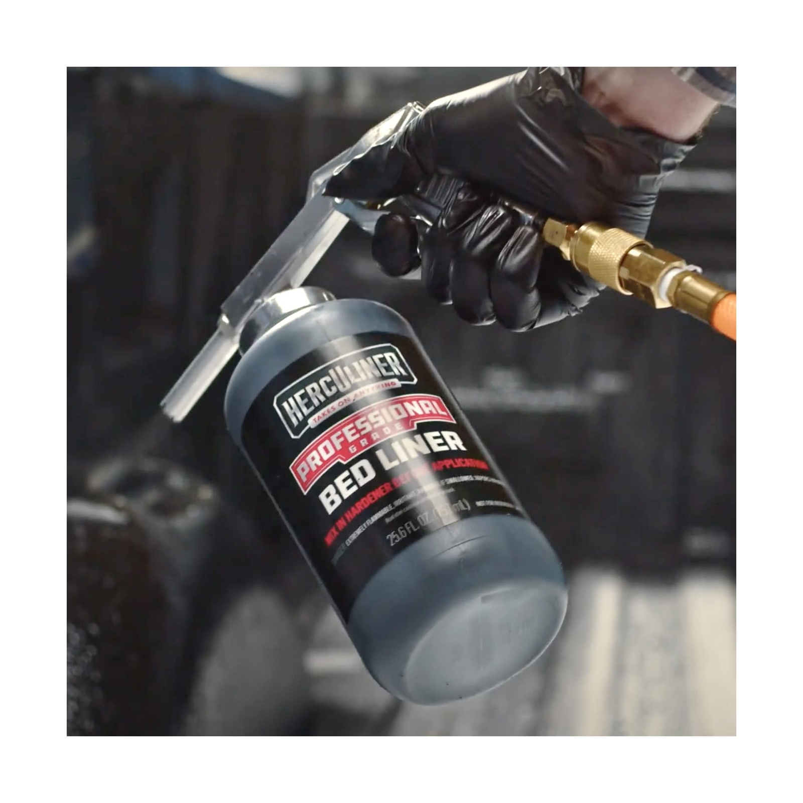 Herculiner Spray On Bed Liner Kit Professional Grade, 1 Gallon Spray