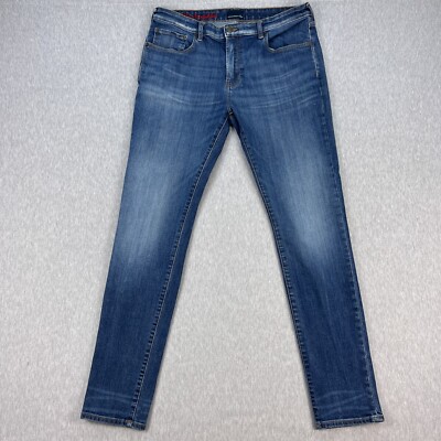 August McGregor x Prps Jeans Mens 36x34 Windsor Tapered Skinny Fit Blue Denim