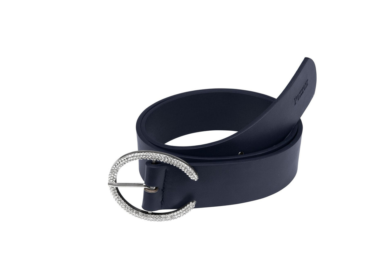 Pikeur Solid Belt with Sparkle Buckle - Black and Navy