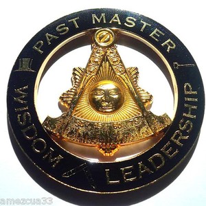 Masonic Heavy Alloy Past Master Wisdom Leadership [Gold and
