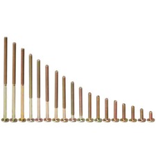 M6 Furniture Connector Bolts - Hex/ Allen Key Drive Flathead - 15mm to 150mm
