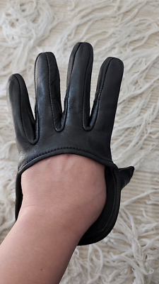 Women's Fingers Half Palm Genuine Leather Gloves driving