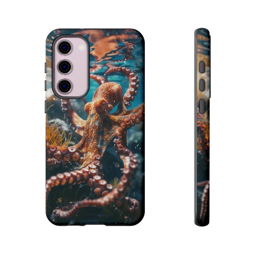 Phone Ink - iPhone, Pixel, Samsung Galaxy Case - Orange Octopus Reef - 第 128/191 張圖片
