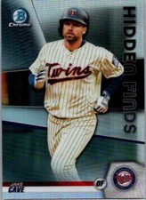 2020 Jake Cave #HF-JCA Minnesota Twins Chrome Hidden Finds MBBC#88