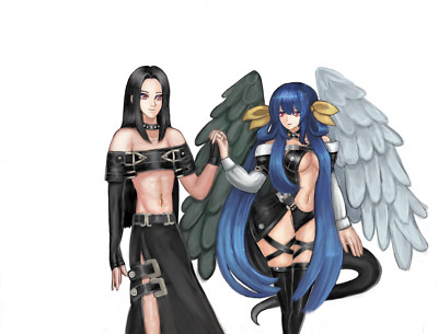 Anime guilty gear dizzy testament girl with wings girls Playmat Game Mat Desk