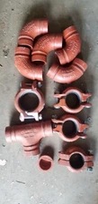 Vitaulic Lot New Fittings (5) elbow, (1) Tee, (4) couplings