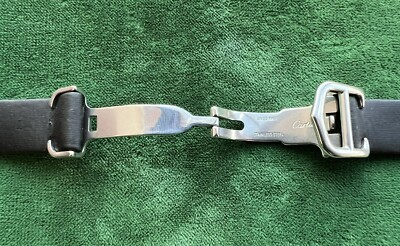 Cartier Watch Strap 15 mm Roadster Black Satin WITH Deployant