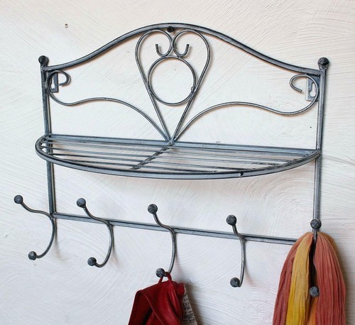 Wandgarderobe Vintage Garderobe Wand 20122 38 cm Kleiderhaken Wandregal Haken - Bild 7 von 7