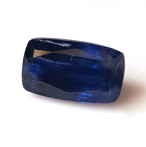6.20 CTS Natural Dark Blue Kyanite Cushion Cut Faceted Untreated Stone 13.3X8 mm - Picture 2 of 6