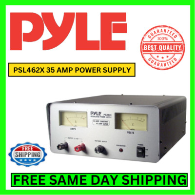 Pyle 35 Amp 12V Power Supply 40A AC DC 13.8V Regulated Volt Converter Adjustable