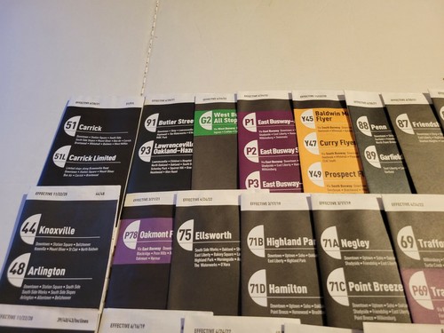 Lot Of Port Authority Allegheny County Bus Maps - Picture 4 of 7