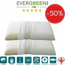 cuscino guanciale 100% Lattice doppia onda per cervicale Aloe vera sfoderabile