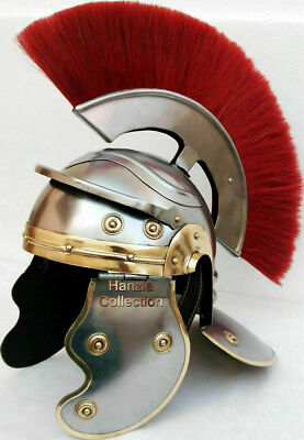 Römischer tragbarer Imperial Gallic Centurion Helm mit rotem Wappen & Innenfu...