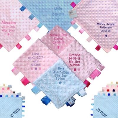 personalised taggy comforter